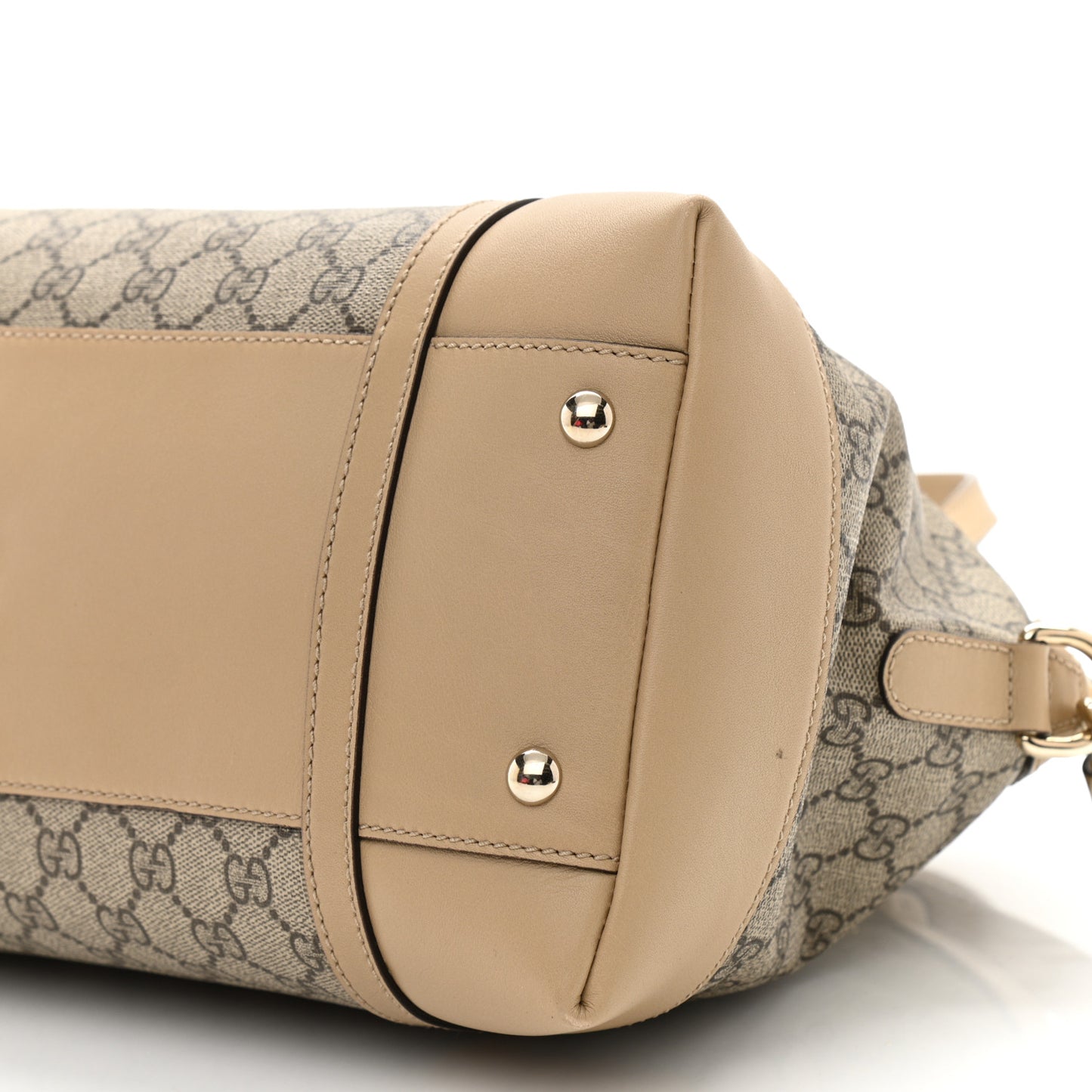 GG Supreme Monogram Medium Nice Top Handle Dome Bag Beige