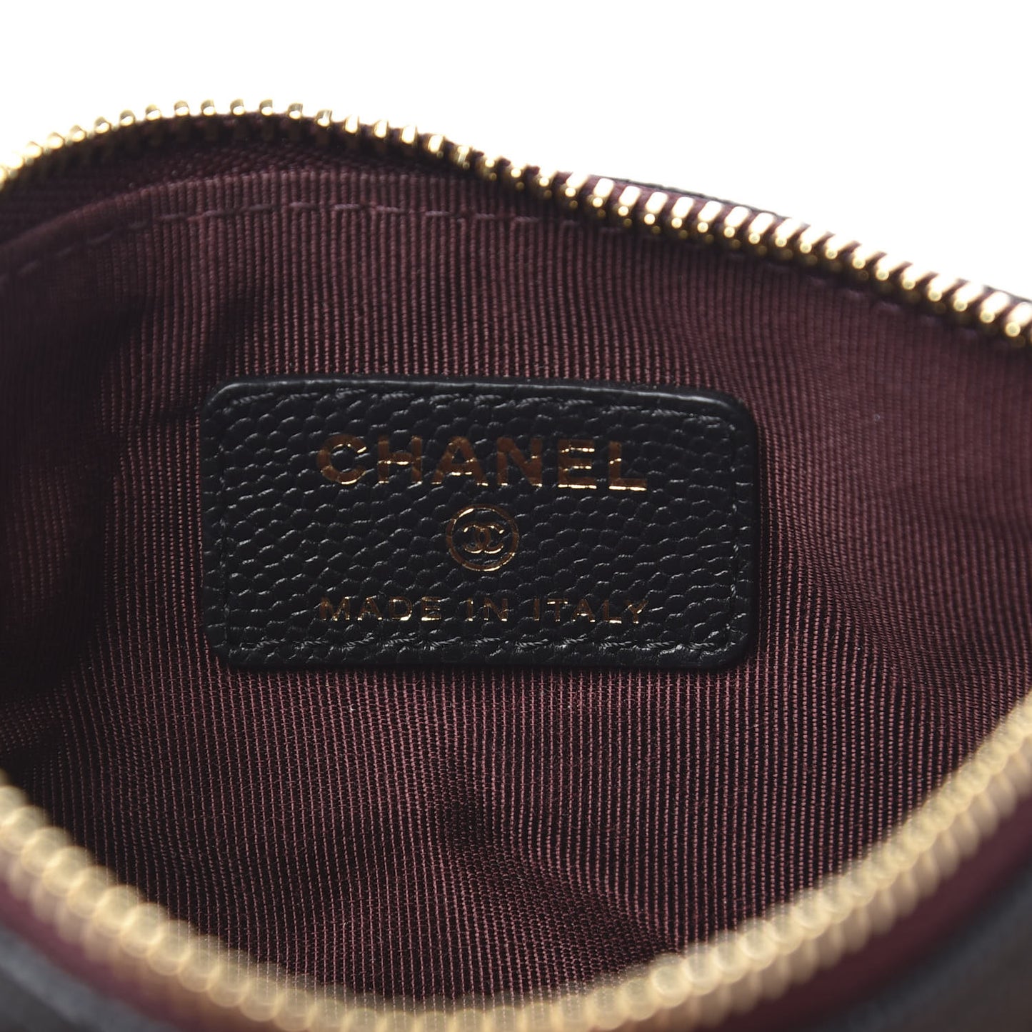 Caviar Quilted Small Cosmetic Case Black