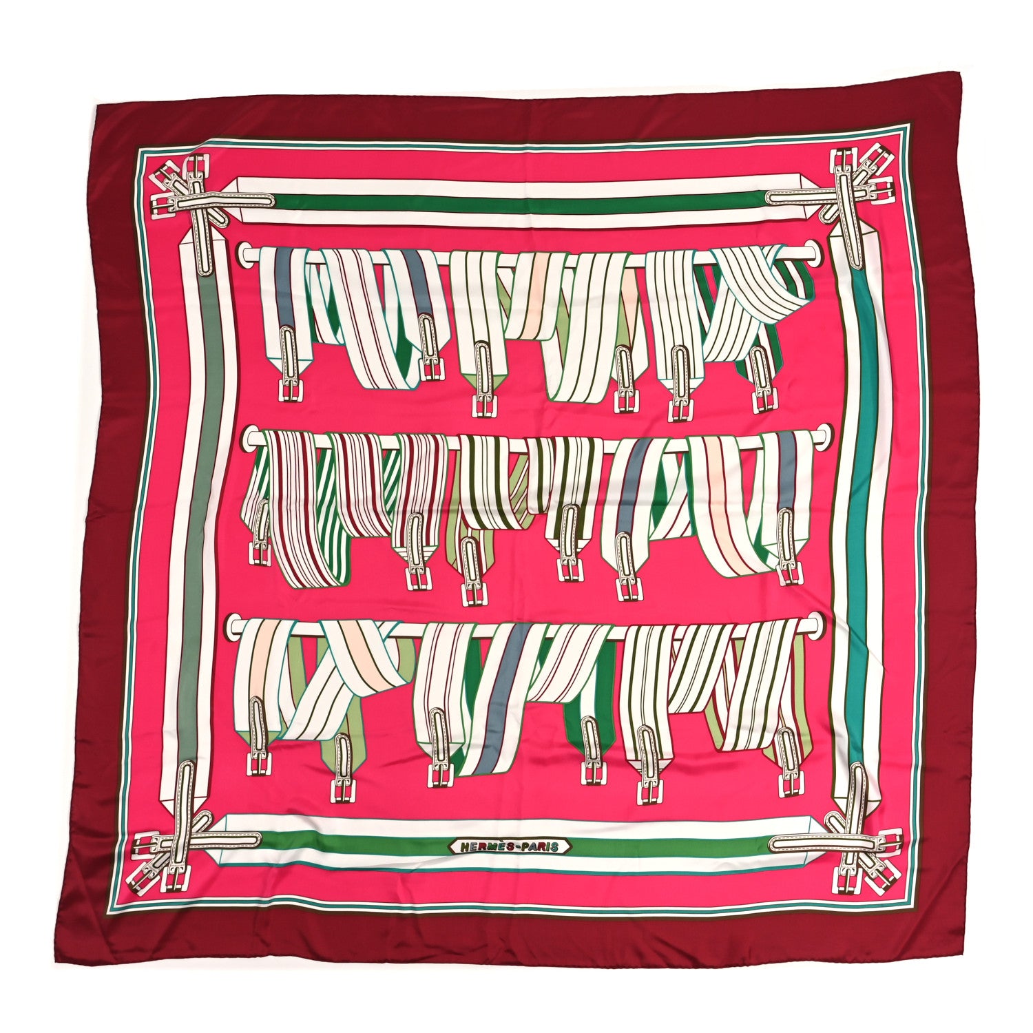 Hermes Silk Les Sangles Finesse Scarf 140 1 of 4