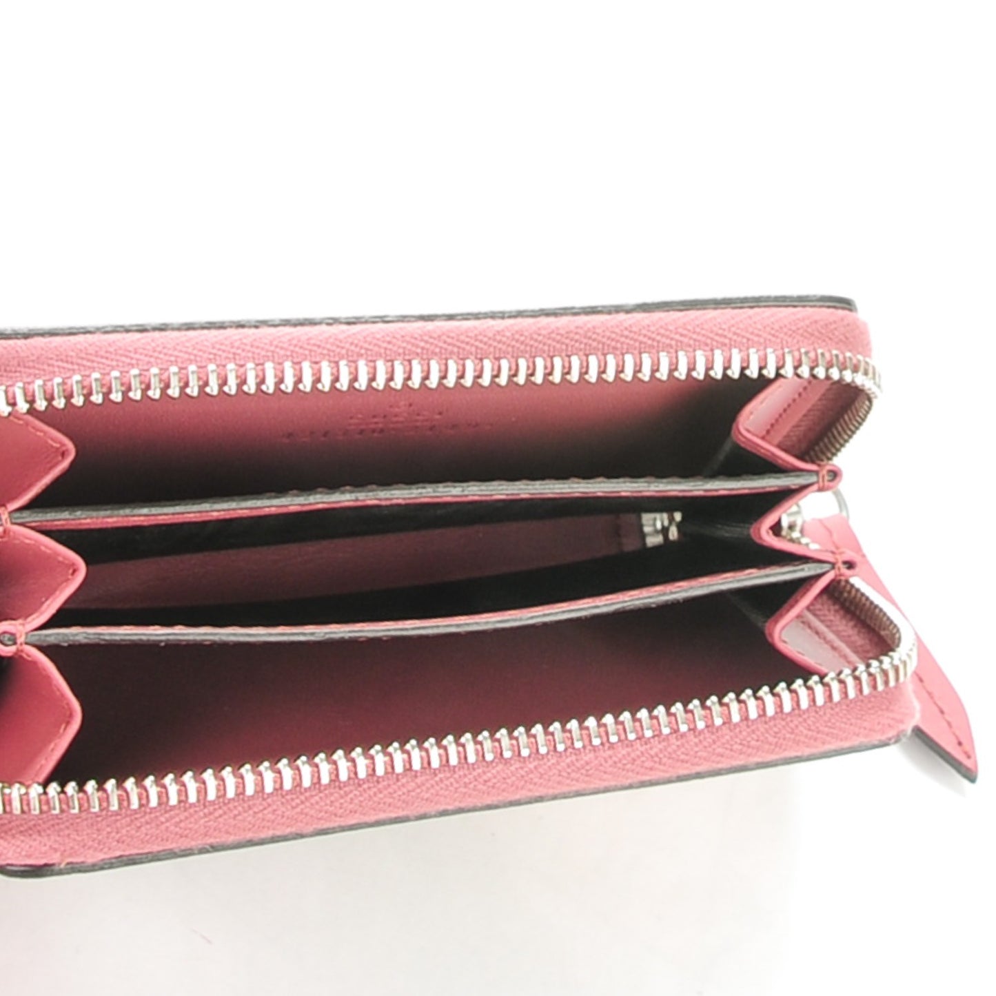 GG Supreme Monogram Blooms Zip Around Card Case Wallet Beige Multicolor Dry Rose