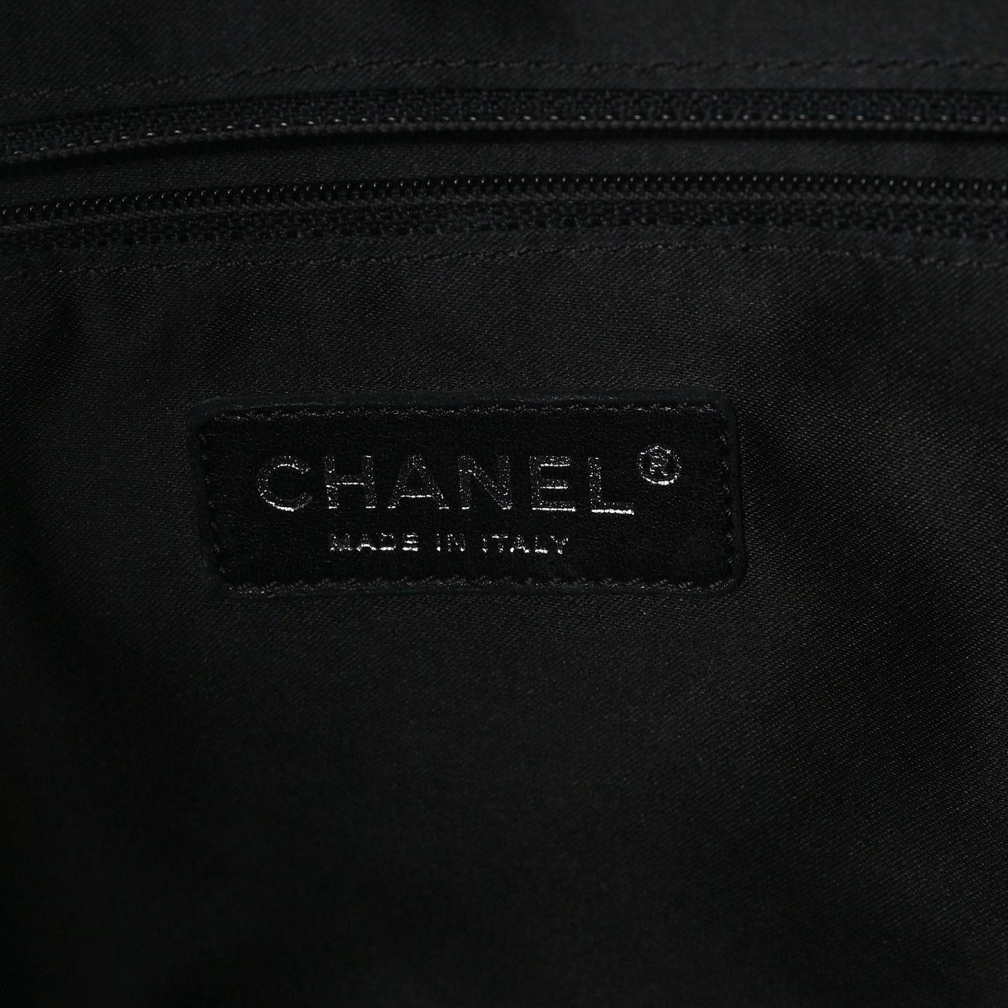 Lambskin Canvas CC Shopping Tote Black