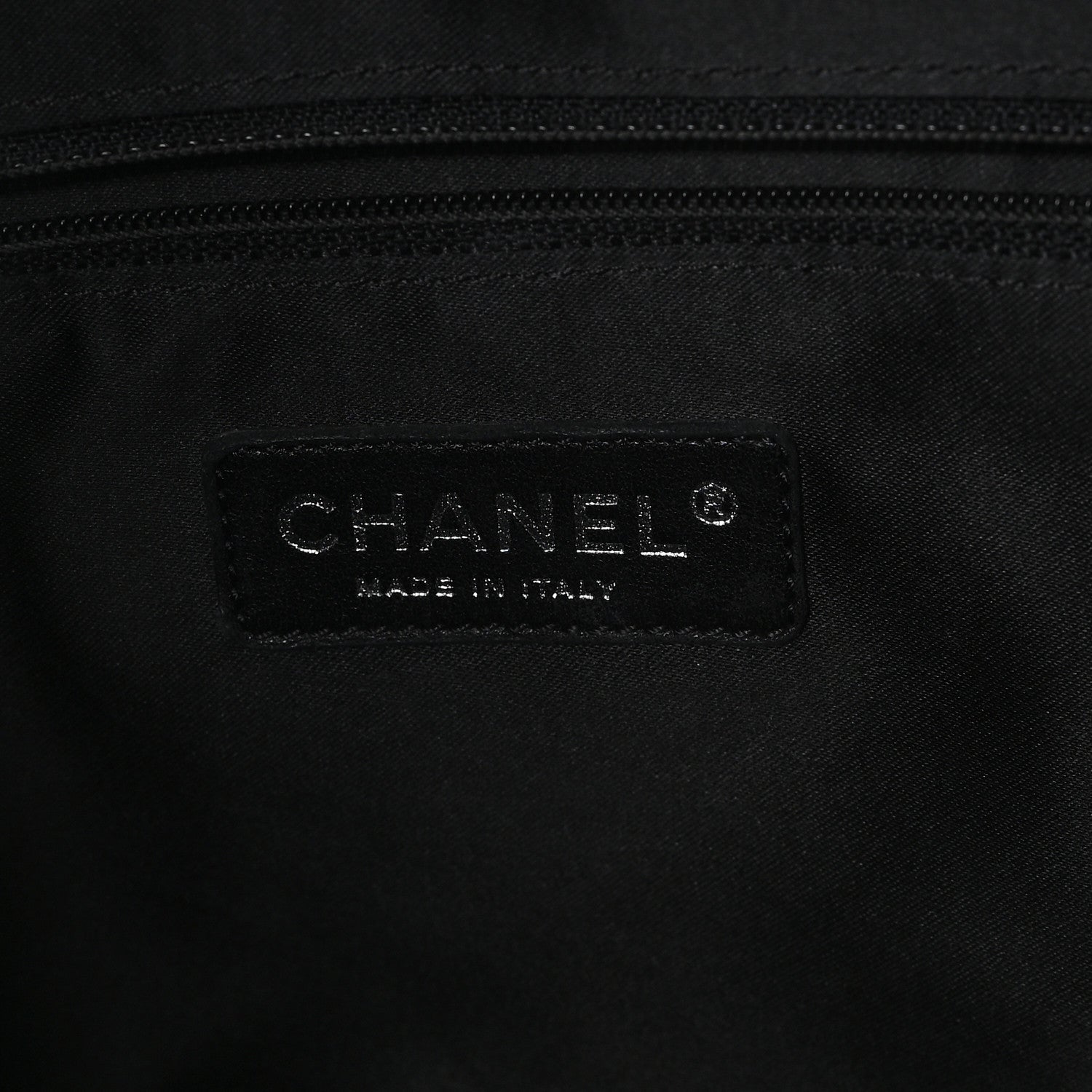 Chanel Lambskin Canvas CC Shopping Tote Black 6 of 13