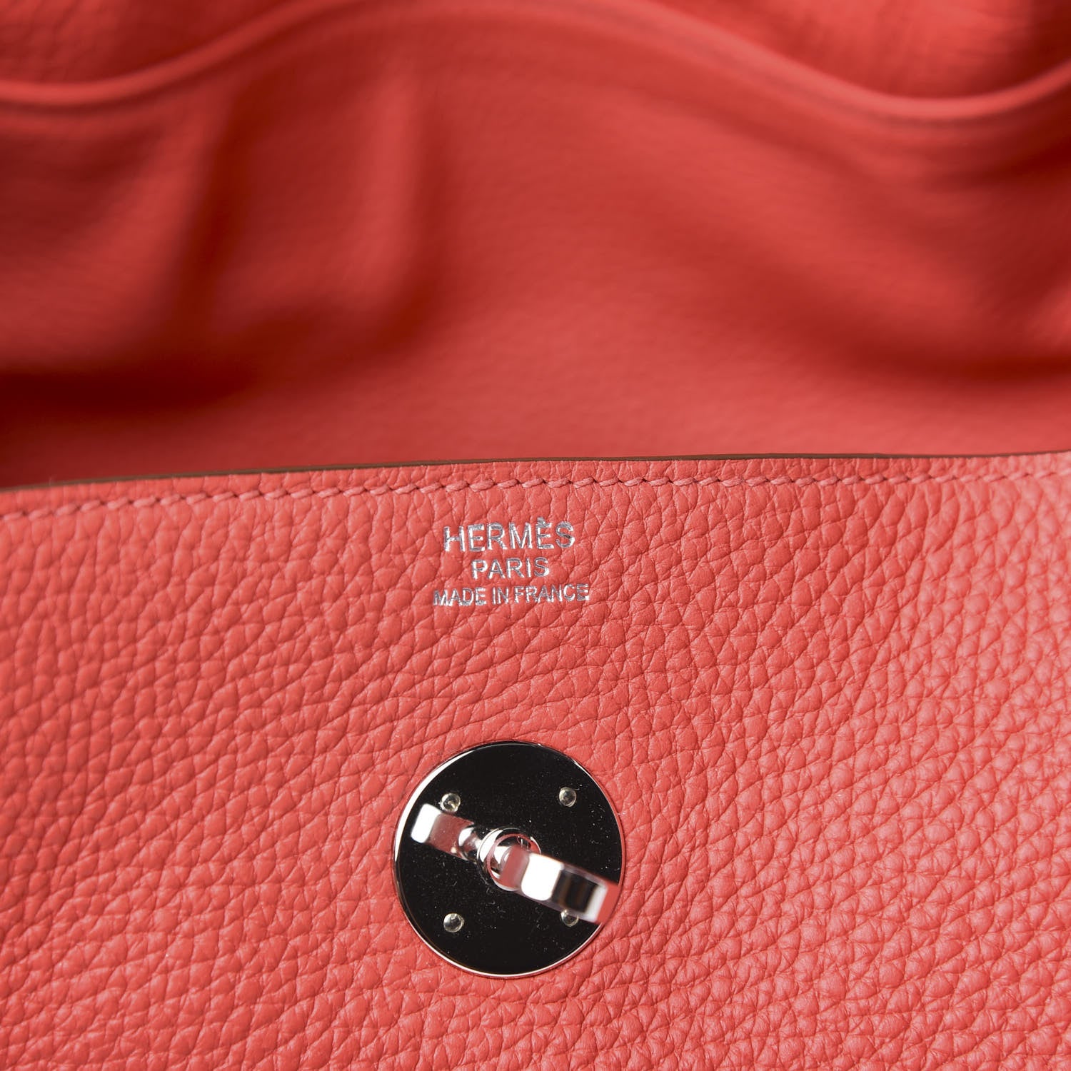 Hermes Taurillon Clemence Lindy 30 Rouge Pivoine 6 of 9
