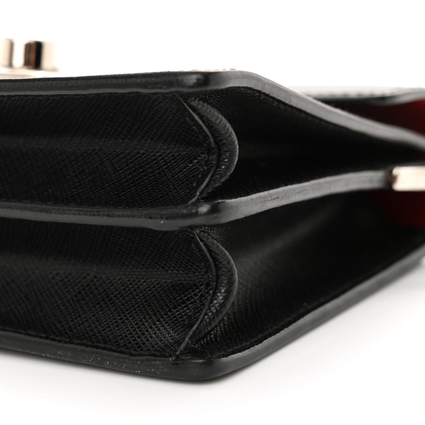 Saffiano Lux Mini Sound Crossbody Black
