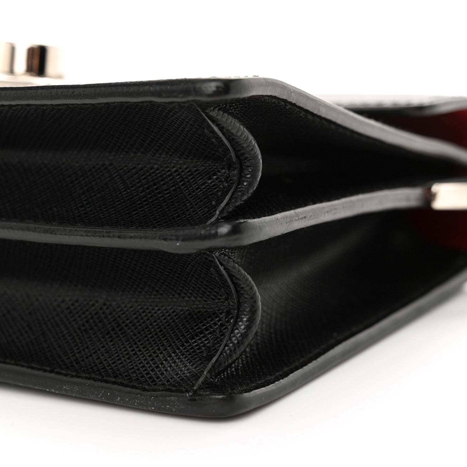 Prada Saffiano Lux Mini Sound Crossbody Black 9 of 12