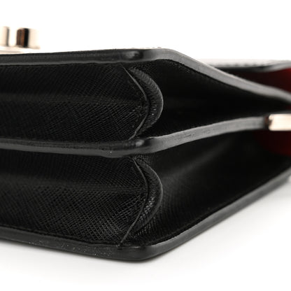 Prada Saffiano Lux Mini Sound Crossbody Black 9 of 12