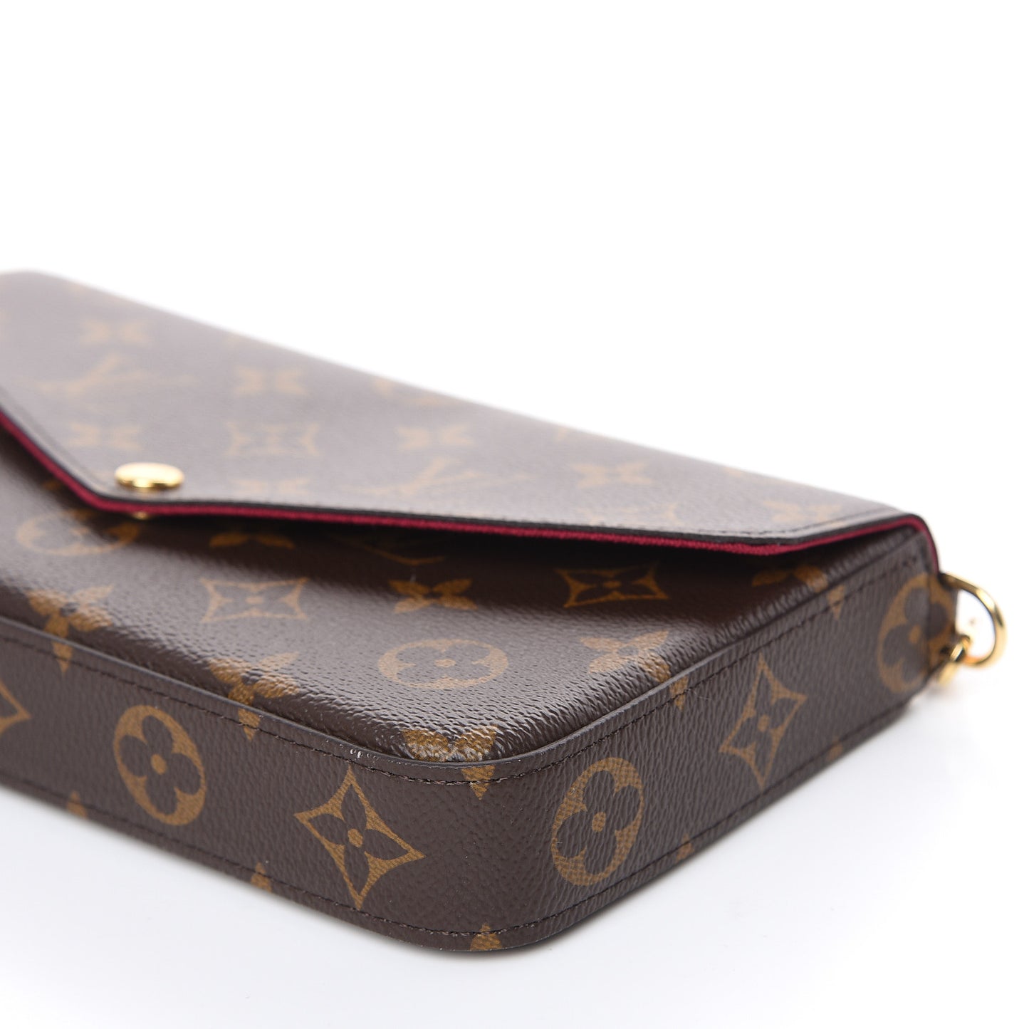 Monogram Pochette Felicie Chain Wallet Fuchsia