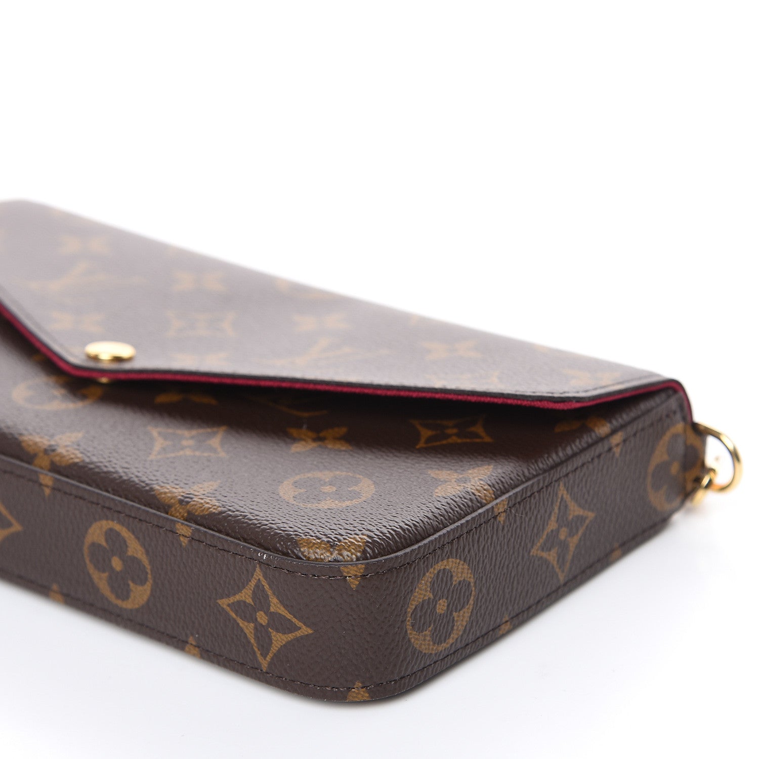 Louis Vuitton Monogram Pochette Felicie Chain Wallet Fuchsia 6 of 13