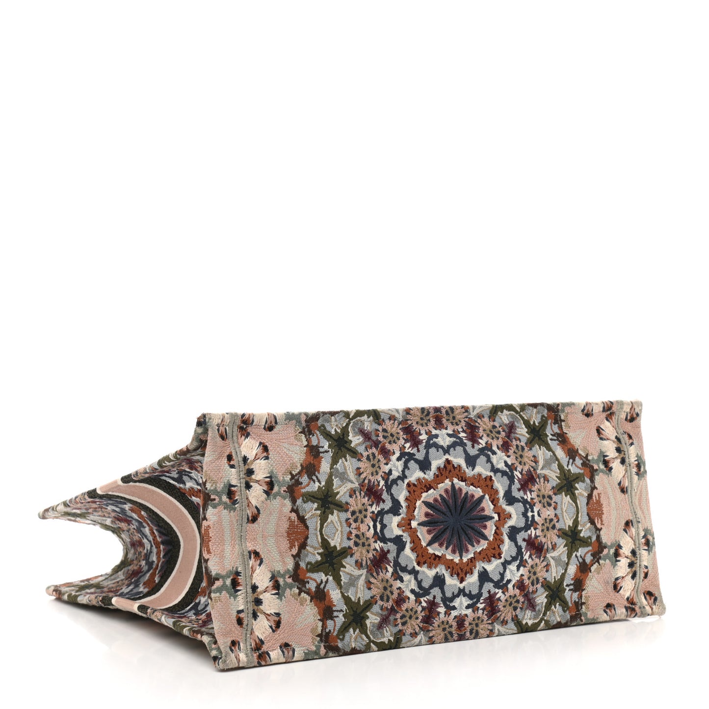 Canvas Embroidered Large KaleiDioroscopic Book Tote Multicolor