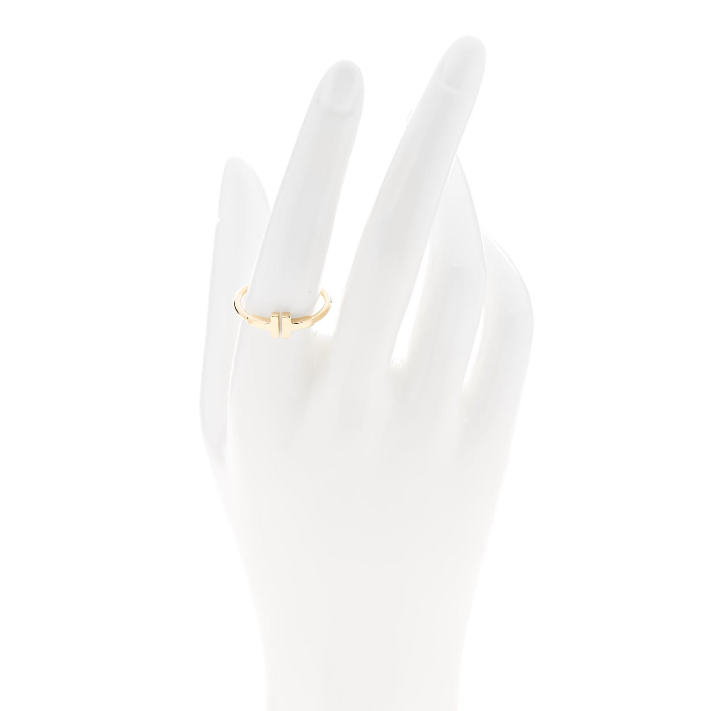 18K Yellow Gold T Wire Ring 58 8.5