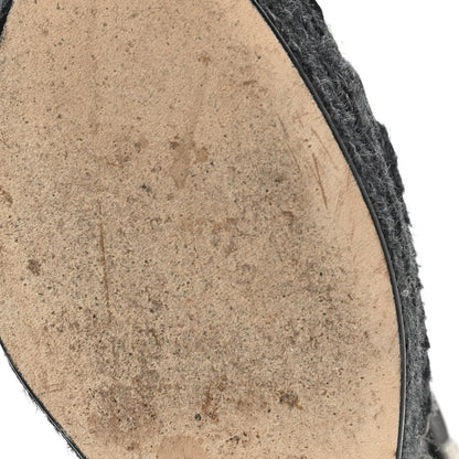 Hermes Calfskin Tivoli Espadrille Wedge Sandals 35 Black 7 of 9
