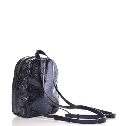 Stella McCartney Metallic Crackle Mini Falabella Backpack Blue 3 of 7