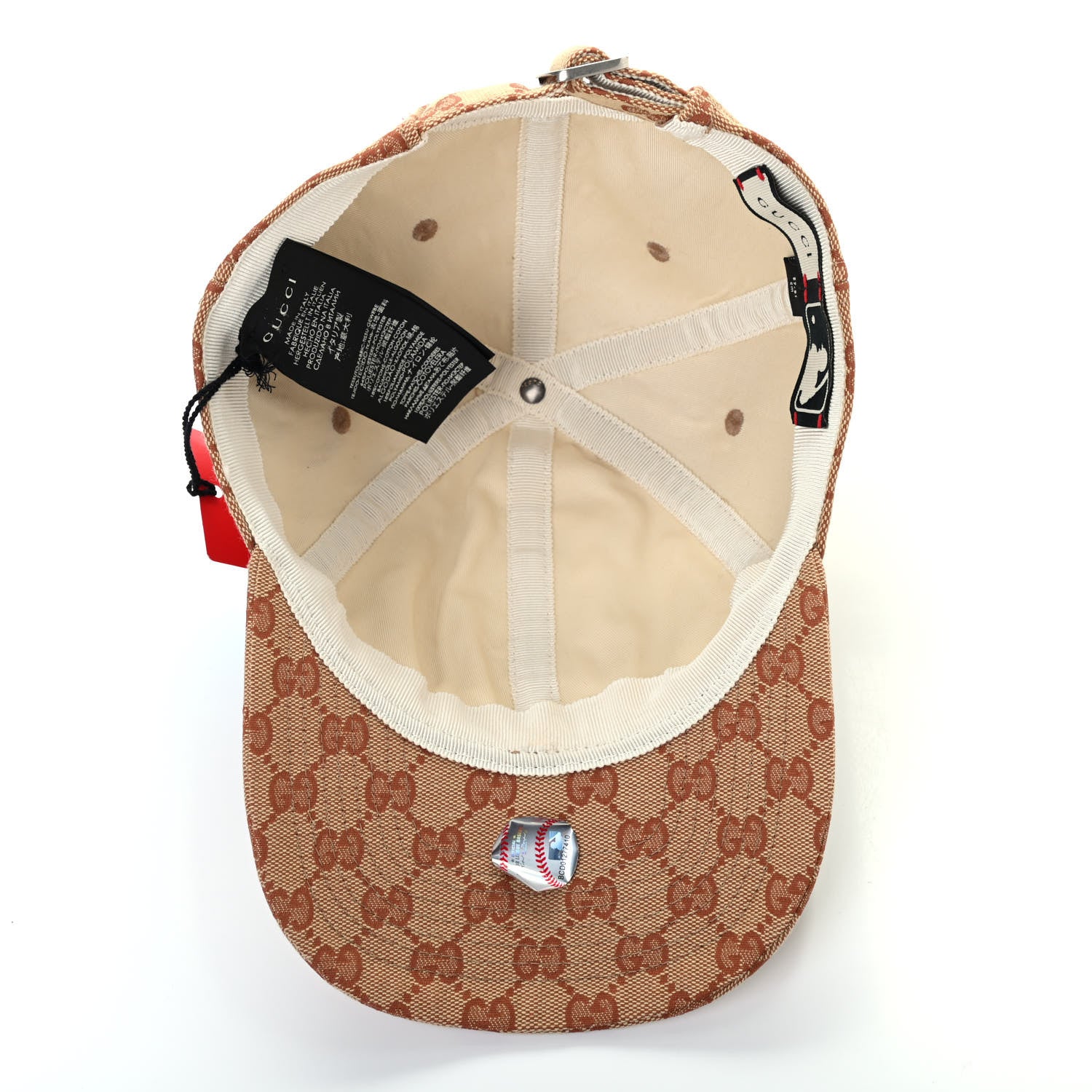 Gucci X MLB Monogram LA Dodgers Baseball Hat 57-61 Beige Ruggine 5 of 9