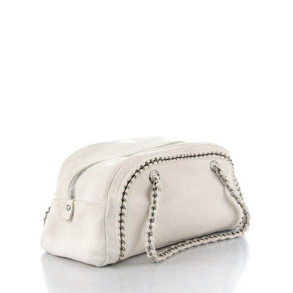 Chanel Smooth Calfskin Medium Luxe Ligne Bowler White 3 of 8