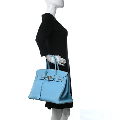 Hermes Epsom Candy Birkin 35 Celeste Mykonos 2 of 12