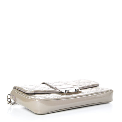 Christian Dior Patent Cannage New Lock Pouch Grey 4 of 9