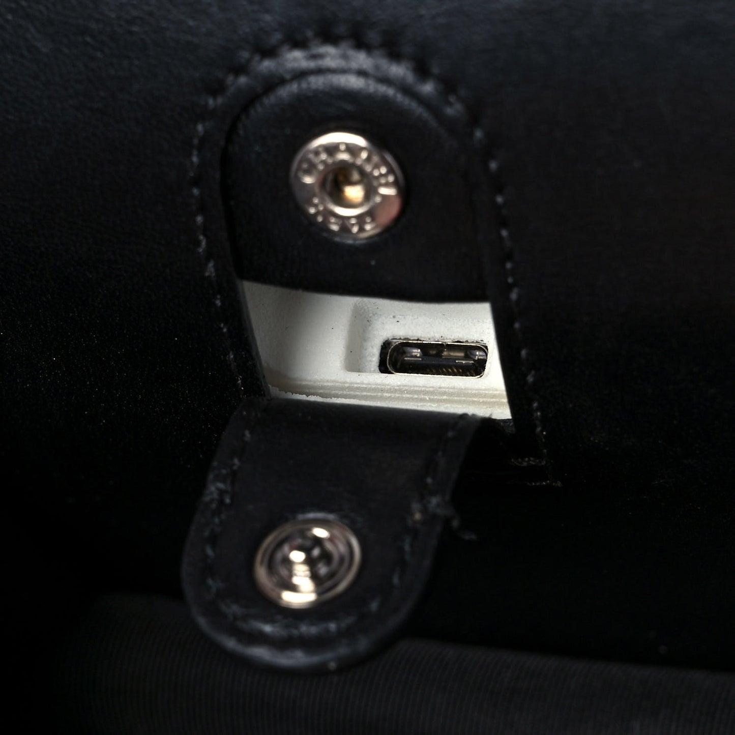 Lambskin LED Iridescent Metal Small Boy Flap Black Multicolor