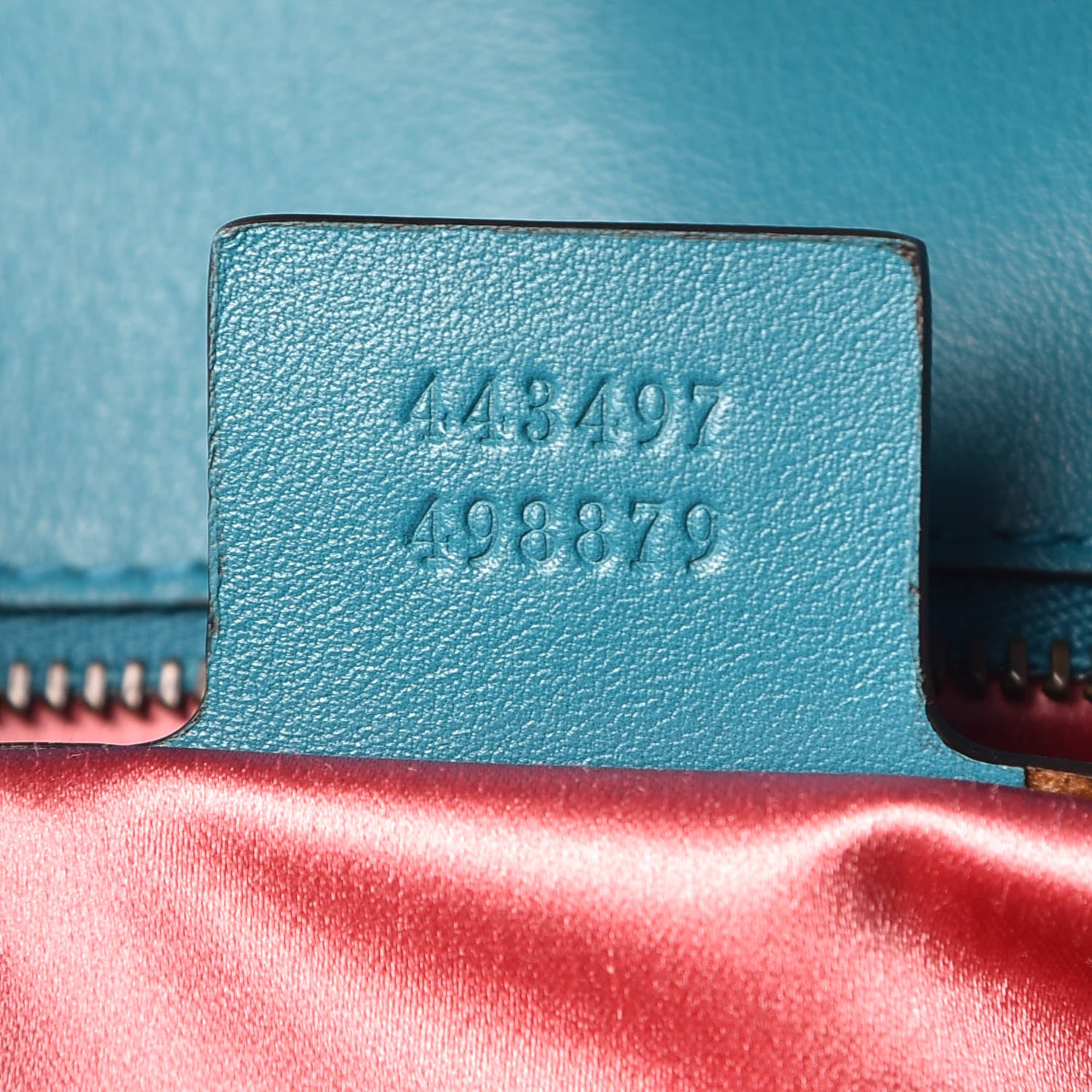 Gucci Velvet Matelasse Small GG Marmont Shoulder Bag Pavone Cyan 7 of 7