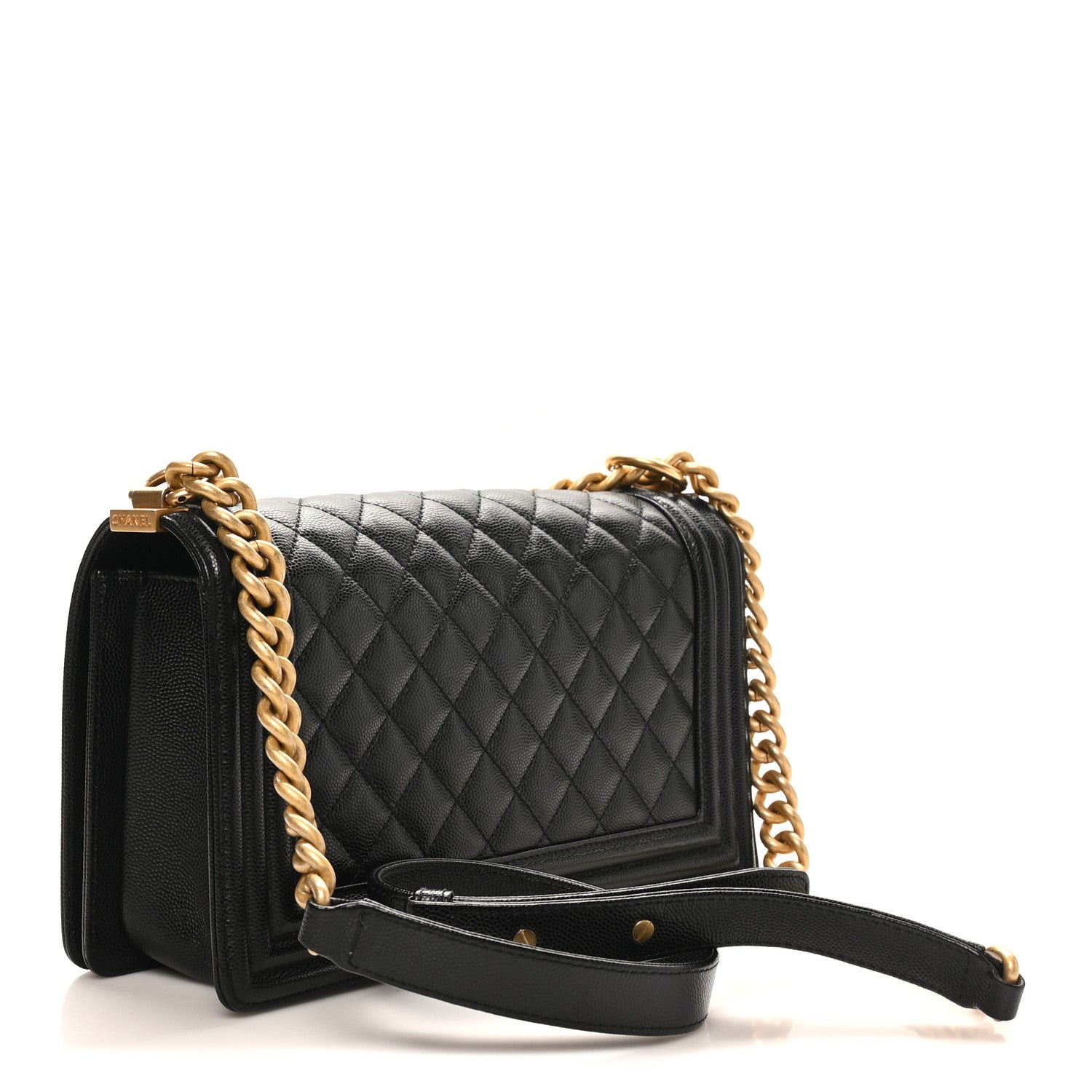 Chanel Caviar Quilted Medium Boy Flap Black 3 of 10
