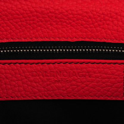 Balenciaga Vibrato Calfskin Classic Silver Hardware Envelope Clutch Rouge Cerise 6 of 7