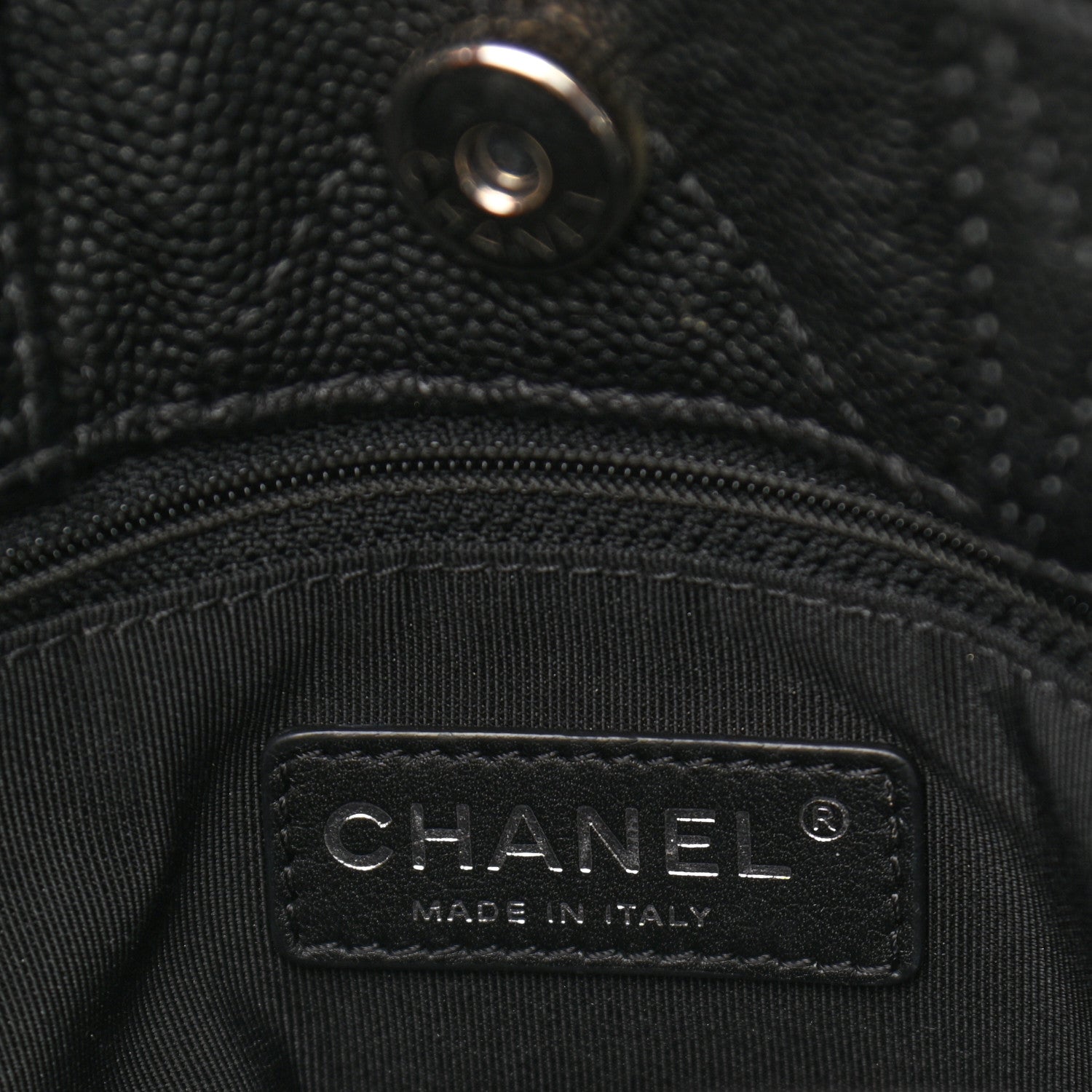 Chanel Caviar Quilted Large CC Tote Black 6 of 10