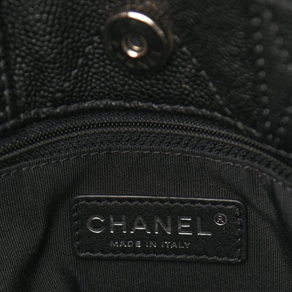 Chanel Caviar Quilted Large CC Tote Black 6 of 10