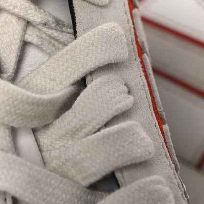 Hermes Calfskin Suede Goatskin Womens Chris Sneakers 36 White Multicolor 12 of 13