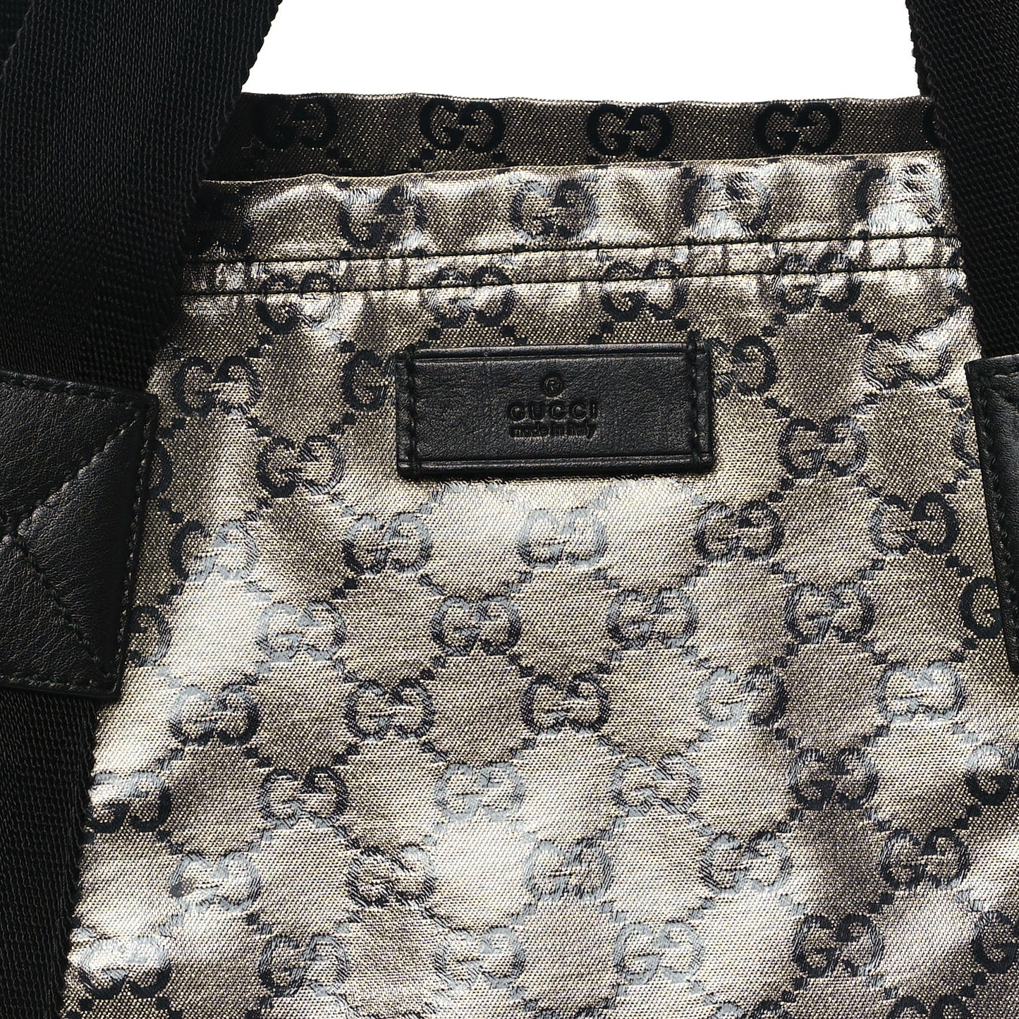 Crystal Monogram Medium Vertical Tote Black