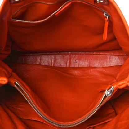 Christian Dior Lambskin Woven Lady Dior Avenue Tote Orange 4 of 13