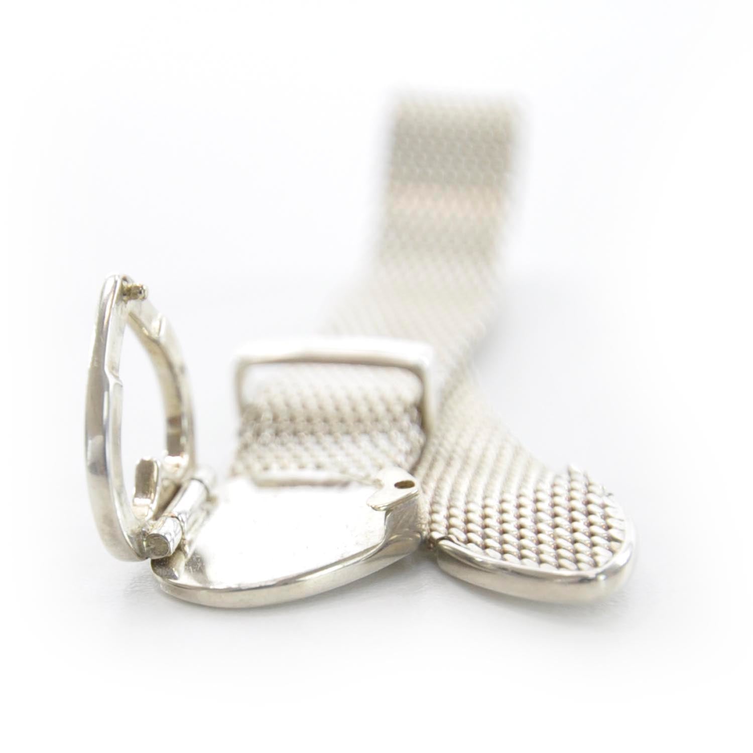 Tiffany Sterling Silver Heart Buckle Mesh Bracelet 3 of 3