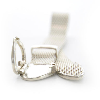 Tiffany Sterling Silver Heart Buckle Mesh Bracelet 3 of 3