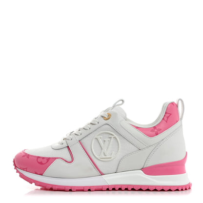 Louis Vuitton Calfskin Monogram Run Away Sneakers 38 White Pink 1 of 9
