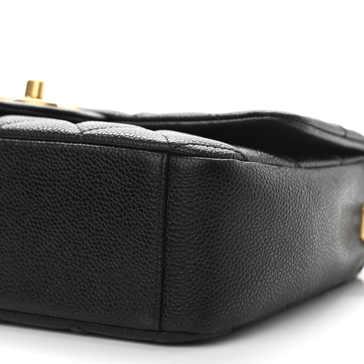 Caviar Quilted Chain Soul Flap Black