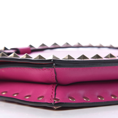 Valentino Garavani Nappa Small Rockstud Wristlet Clutch Fuxia 7 of 9