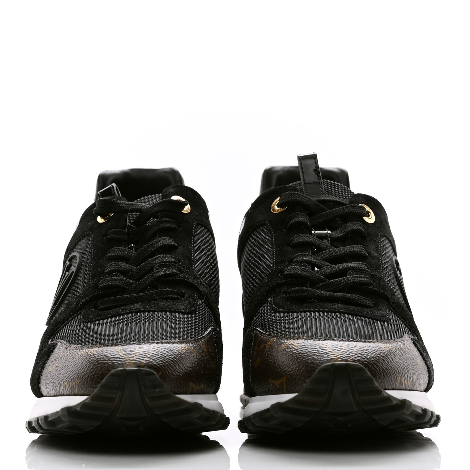 Louis Vuitton Suede Monogram Run Away Sneakers 41 Black 2 of 9