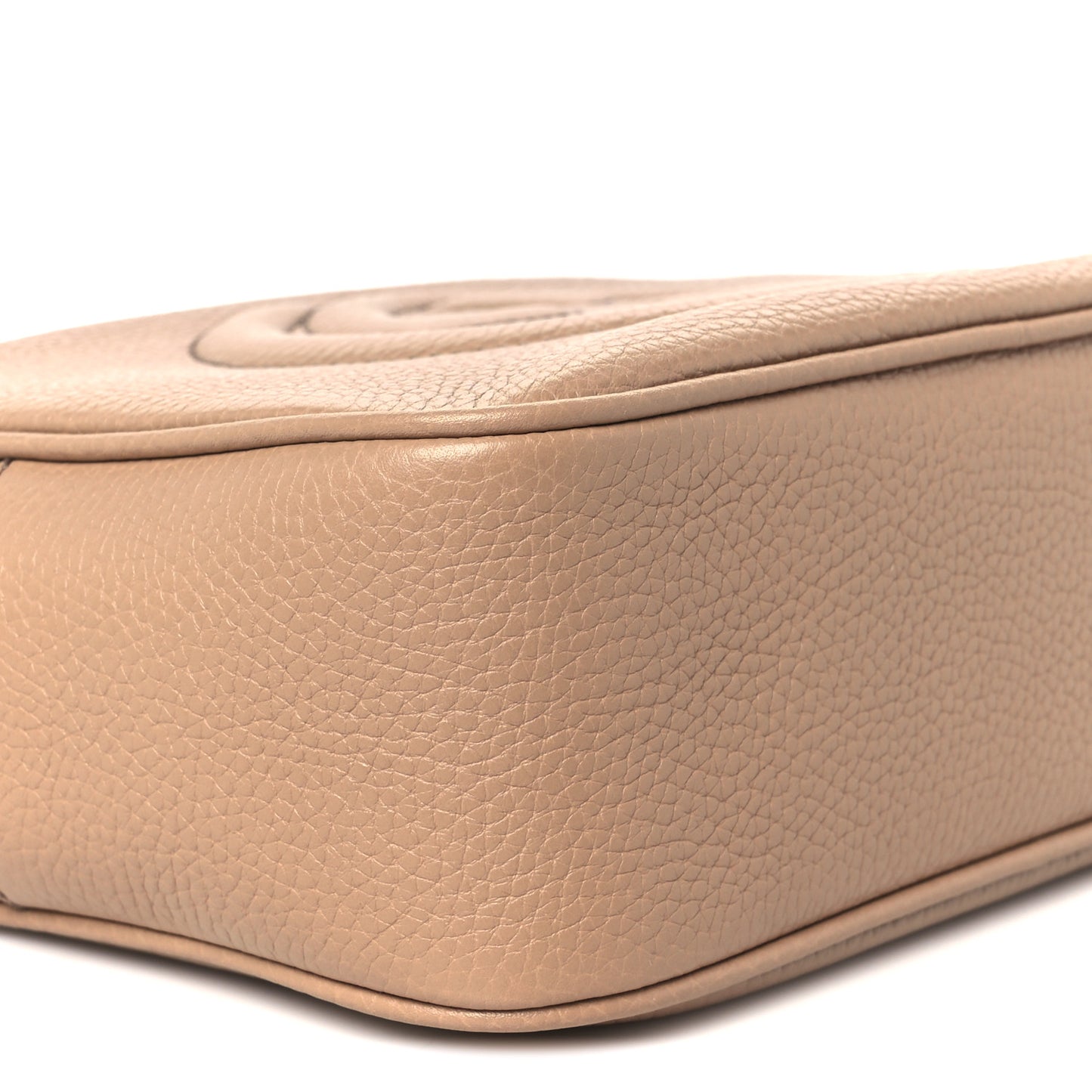 Pebbled Calfskin Small Soho Disco Bag Rose Beige