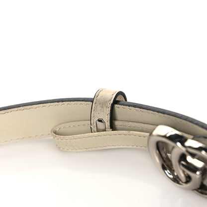 Gucci Plutone Calfskin Palladium Double G 20mm Belt 95 38 Mystic White 8 of 8