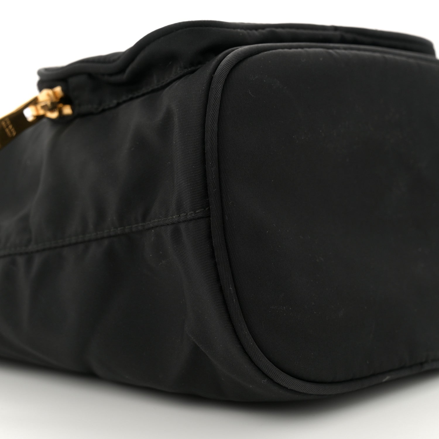 Prada Nylon Vela Saffiano Mini Bucket Crossbody Bag Black 9 of 10