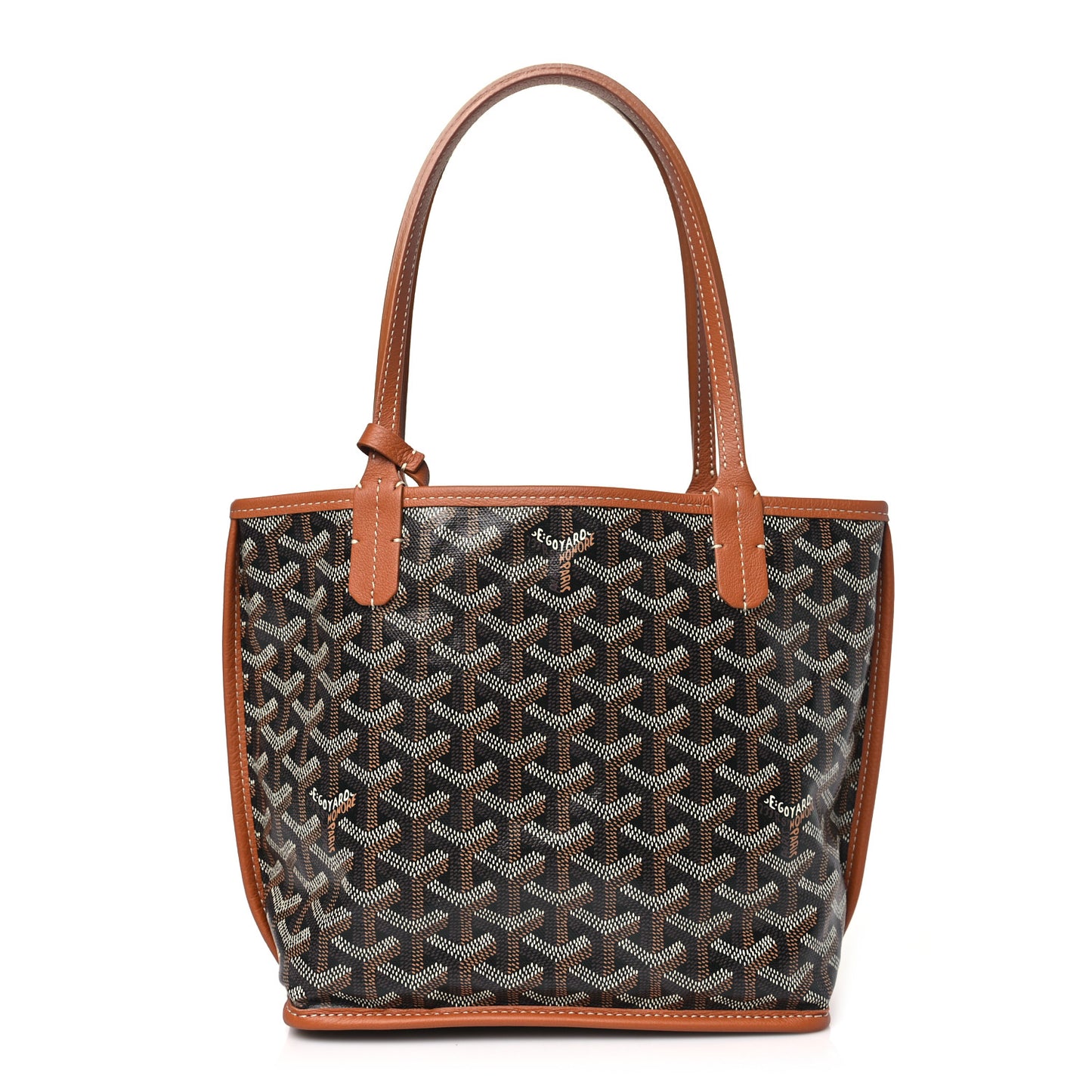 Goyardine Reversible Mini Anjou Black Gold