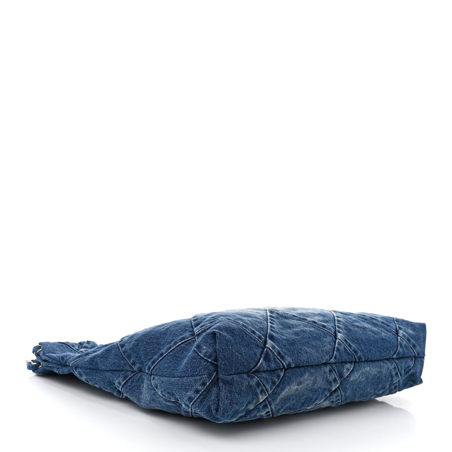 Denim Quilted Chanel 22 Blue