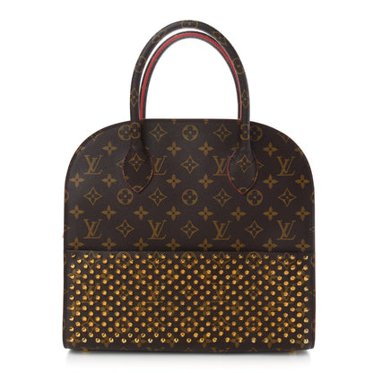 Louis Vuitton Monogram Calf Hair Spikes Iconoclasts Christian Louboutin Tote Red 1 of 8