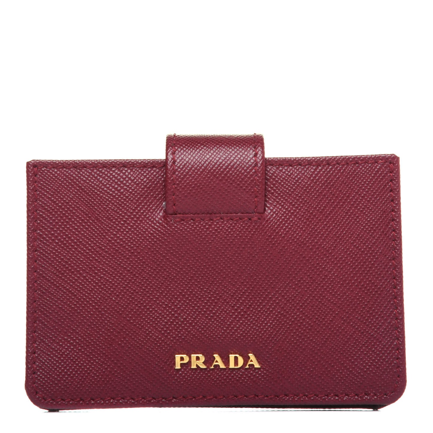 Saffiano Metal Accordion Card Case Cerise