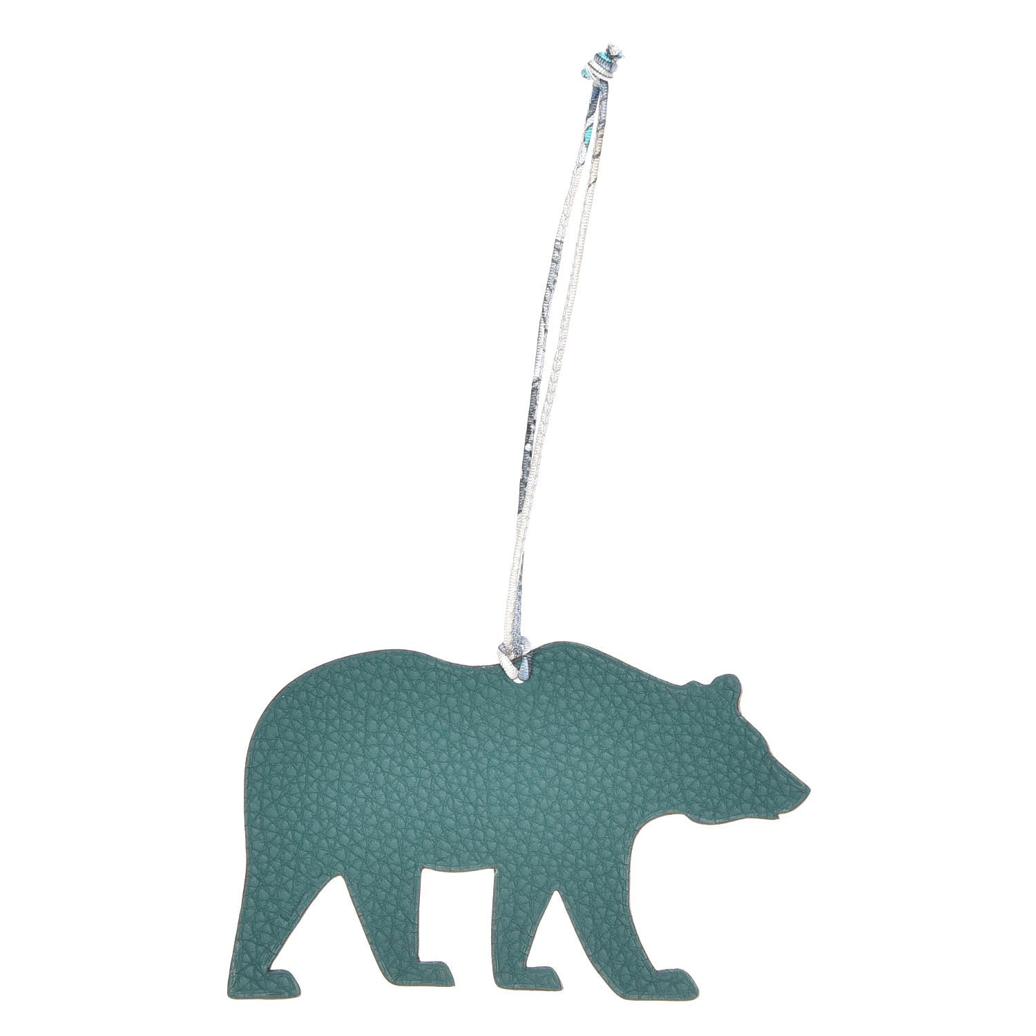Hermes Togo Epsom Petit H Bear Bag Charm GM Malachite 1 of 3