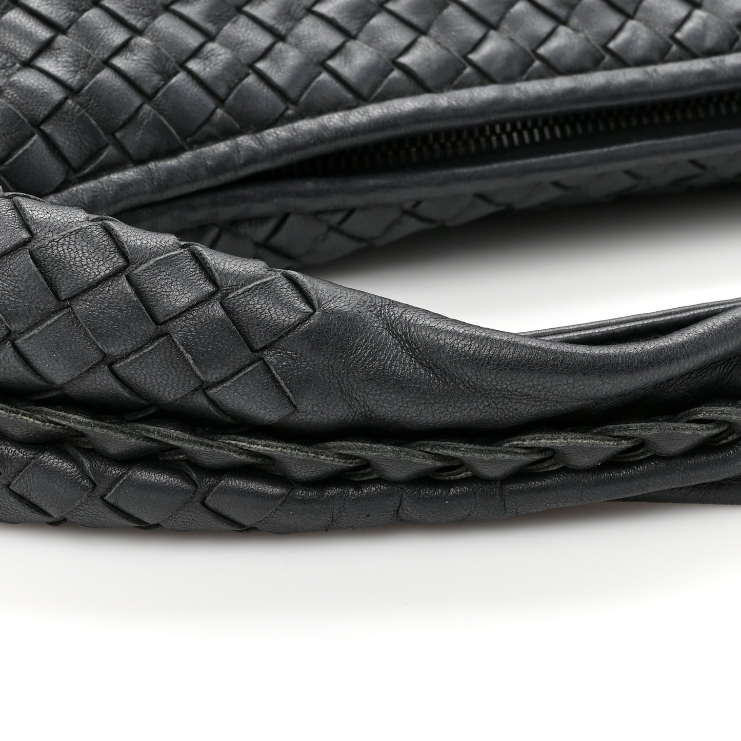 Nappa Intrecciato Large Veneta Hobo Black
