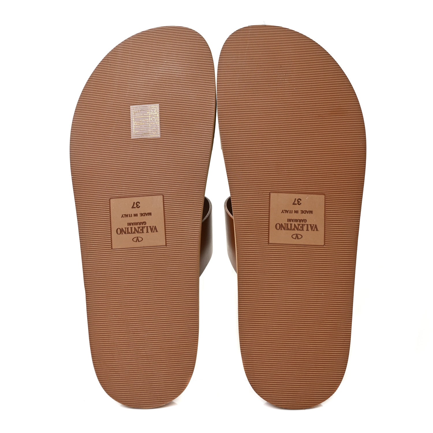 Valentino Garavani Calfskin Serpent 20mm Slide Sandals 37 Cuoio 5 of 7