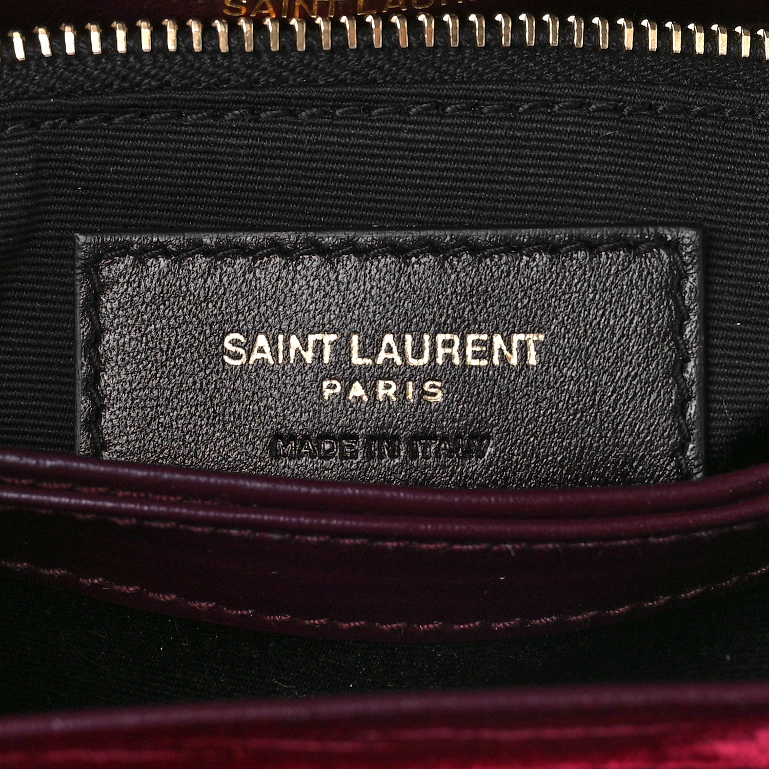 Saint Laurent Velvet Y Quilted Monogram Toy Loulou Crossbody Bag French Burgundy 6 of 9