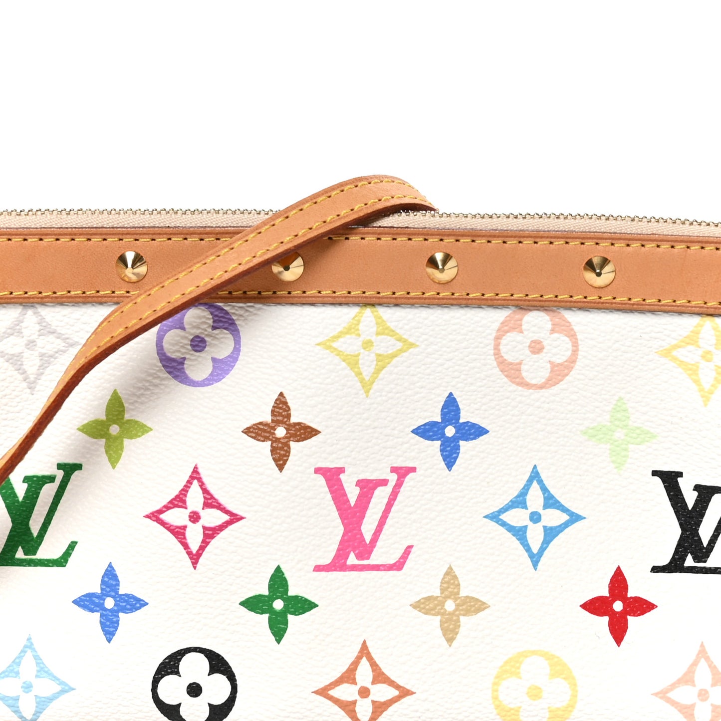 Monogram Multicolor Pochette Accessories White Long Strap
