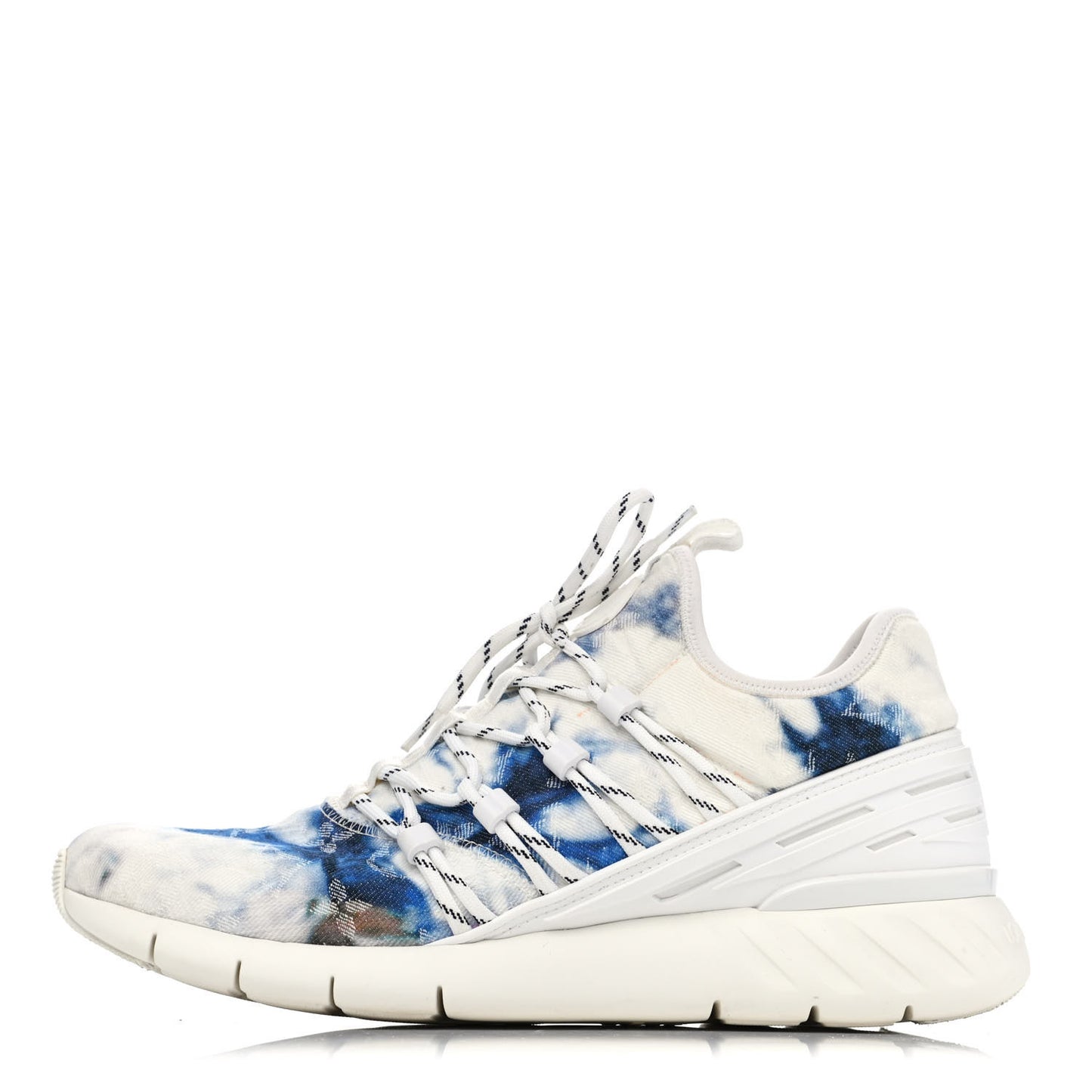 Denim Rubber Monogram Tie Dye Fastlane Low Sneakers 7 Marine