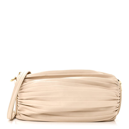 Loewe Lambskin Pleated Bracelet Pouch Shoulder Bag White 1 of 9