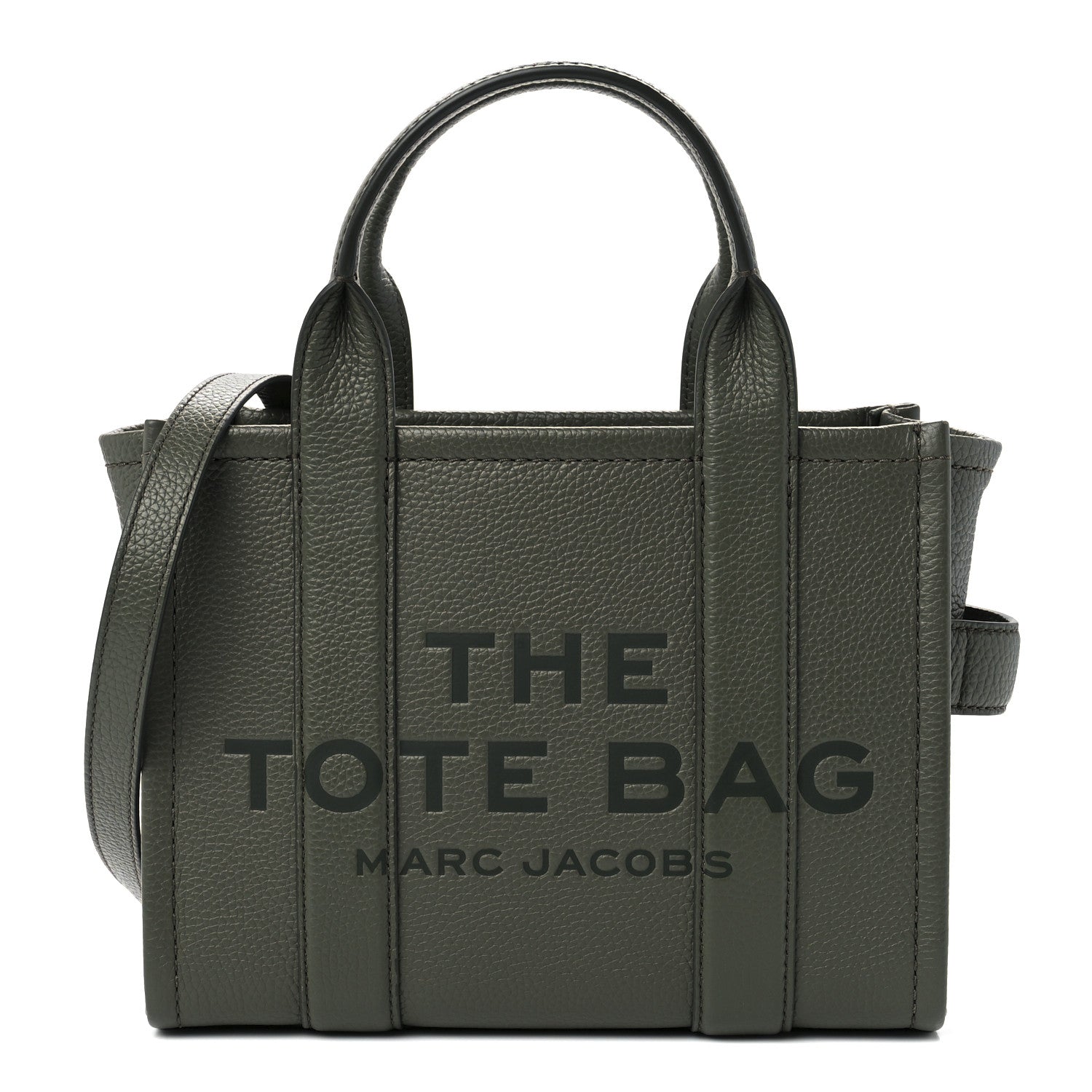 Marc Jacobs Grained Calfskin Small The Tote Bag Bronze Green 1 of 13